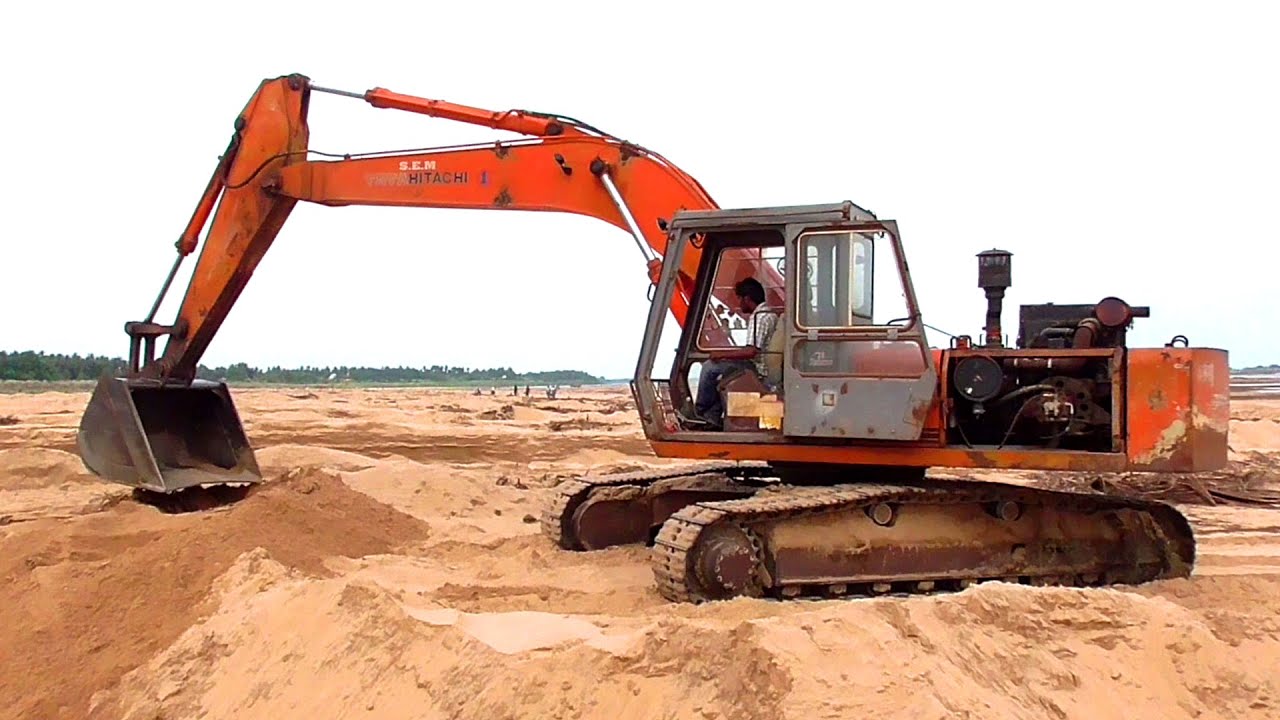 Senile JCB Video | TATA HITACHI Excavator is Digging Sand | Excavator Videos | Crazy JCB Tractor