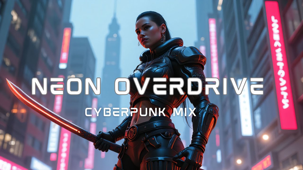 🔥 Cyberpunk Music Mix 'NEON OVERDRIVE' / Aggressive Dark Electronic / Sci-Fi Cyber Warfare [ 🔥