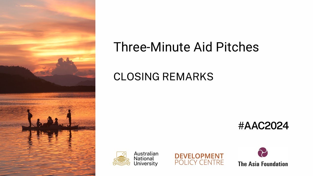 AAC2024 - Three-Minute Aid Pitches and Closing Remarks
