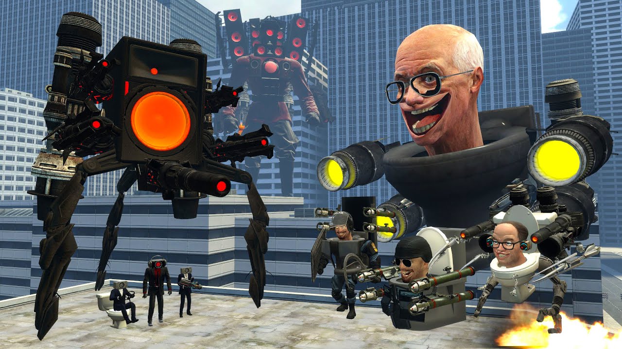 NEW UPGRADED SPEAKER STRIDER VS ALL NEW SKIBIDI TOILET BOSSES In Garry's Mod!