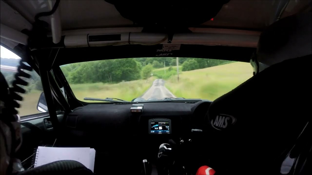 Wayne Sisson / Peredur Davies In car SS3 of Argyll Rally 2022