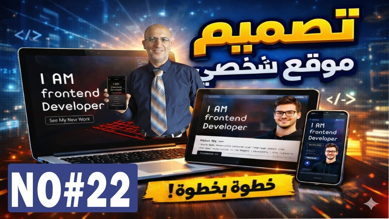 Portfolio Website Design | N0#22 | تصميم موقع ويب شخصى متجاوب مع كل الشاشات