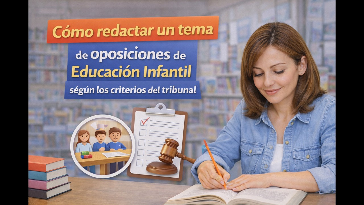 Cómo redactar un tema de oposiciones de Educación Infantil según los criterios del tribunal.