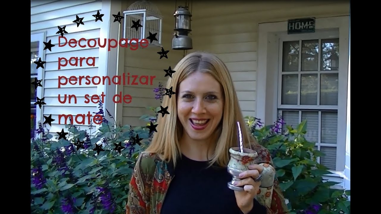 Como hacer Decoupage y personalizar un set de mate ♥ Marina Capano