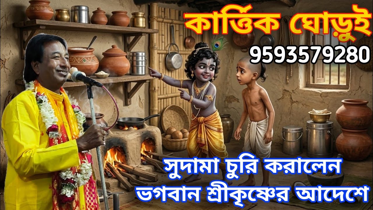 সুদামা চুরি করলেন ভগবান শ্রীকৃষ্ণের আদেশে || কার্তিক ঘোড়ুই - 9593579280 || Kartick Ghorui Kirtan