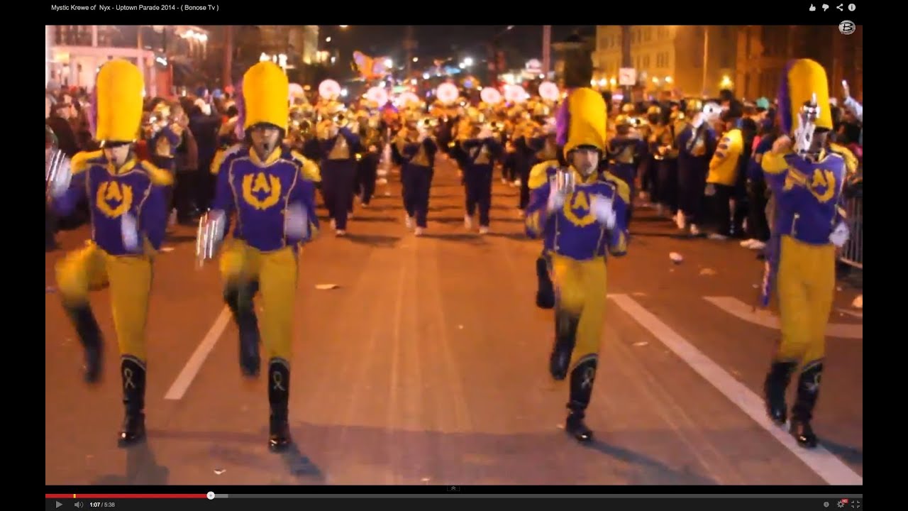 Marching 100 - St. Aug - Muses Parade  2014 - ( Bonose Tv )