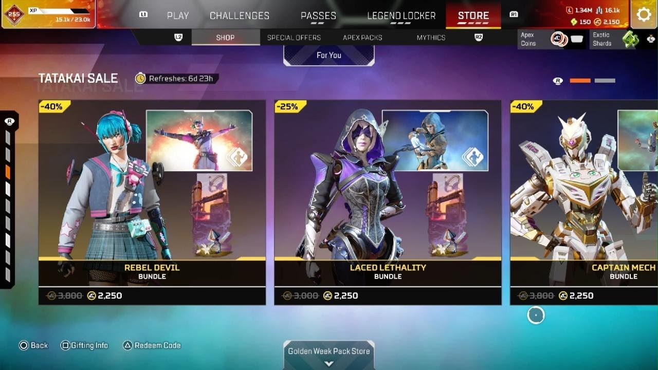 Еженедельное обновление магазина Apex Legends - Распродажа Золотой недели - 1 неделя до 29-го сез...