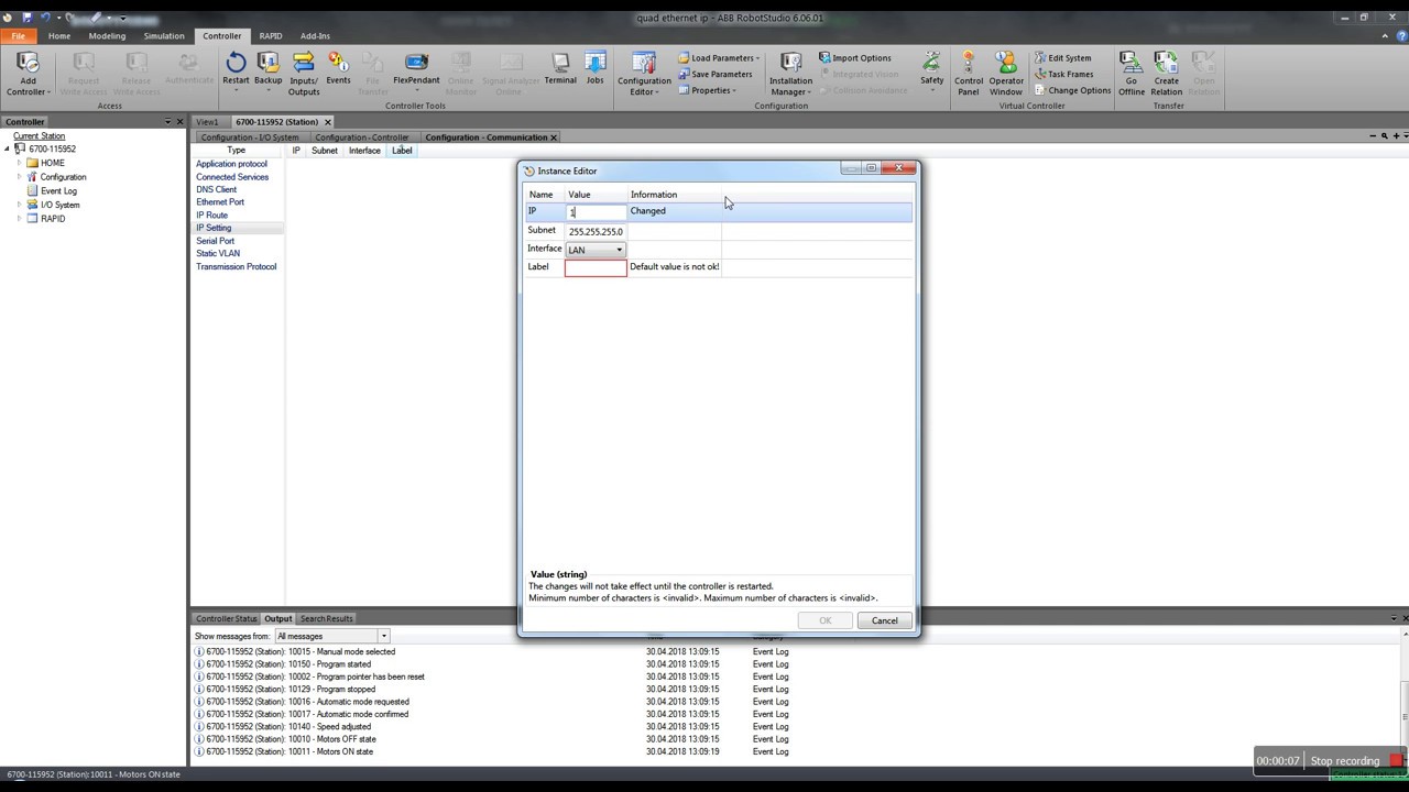 ABB ROBOT STUDIO  Ethernet IP allen bradley 1734 communication