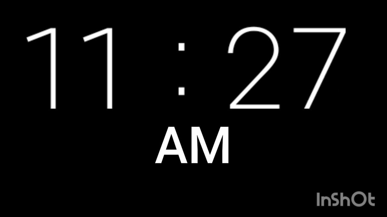 24 Hour clock (12:00 AM - 11:59 PM)