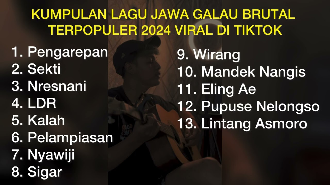 KUMPULAN LAGU JAWA GALAU BRUTAL TERPOPULER 2024 VIRAL DI TIKTOK || Playlist Lagu Jawa Galau Brutal