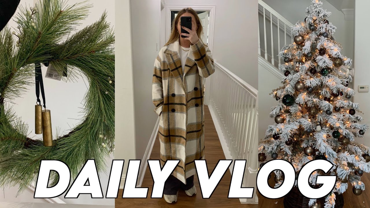 VLOG: decorating for the holidays, house tour, errands with dom and dog drama