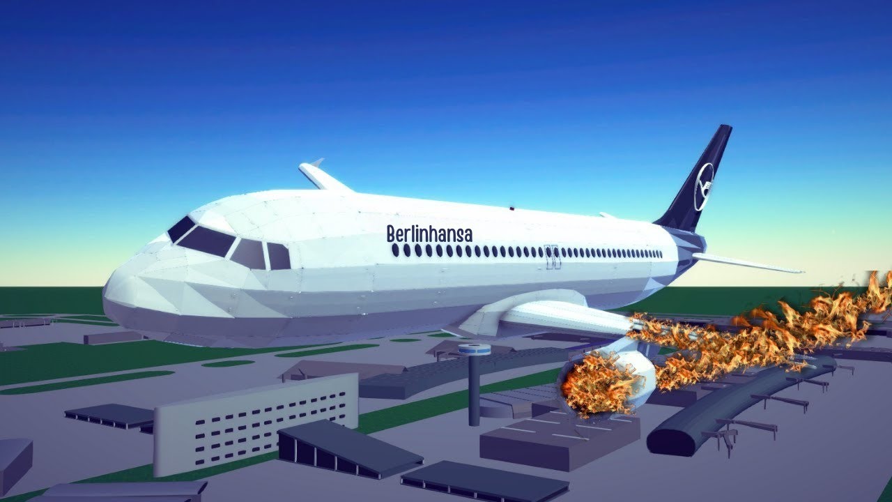 Airplane Crashes With CVR (Pilot Sounds) | Besiege
