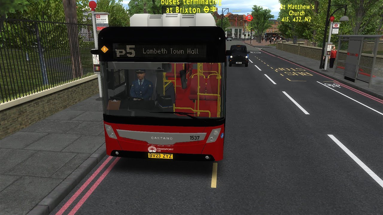 OMSI 2: Route P5 - Elephant & Castle to Brixton (Lambeth Town Hall), Map - Add-On London