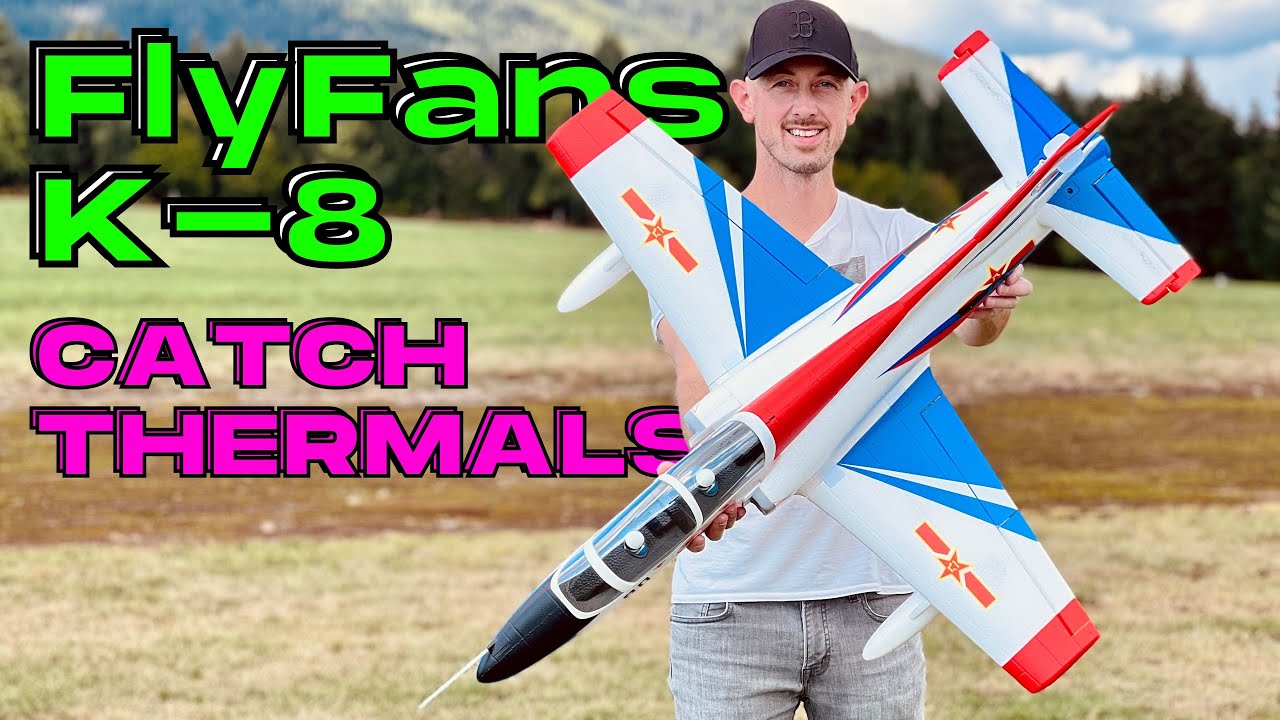 Catching Thermals with a JET ? • FlyFans K-8 64mm EDF Jet RC PLANE • (English/Français) 4K 60fps
