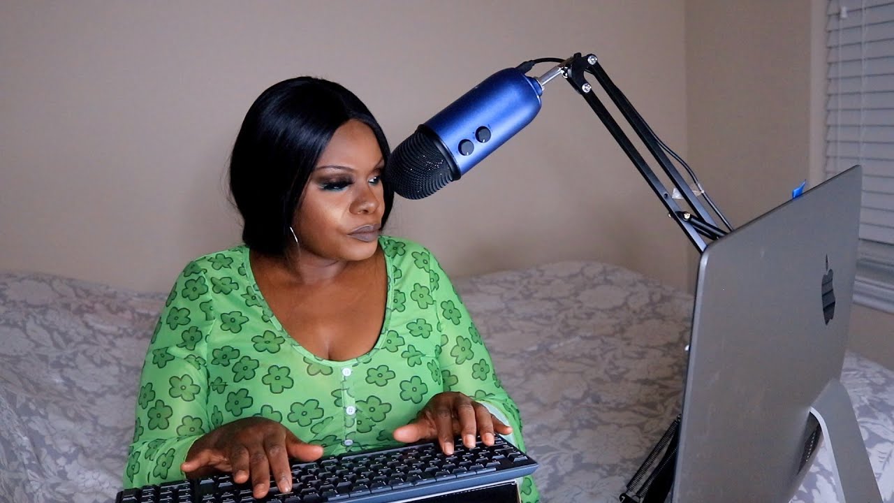 Trident Peach Chewing Gum ASMR Typing Keyboard