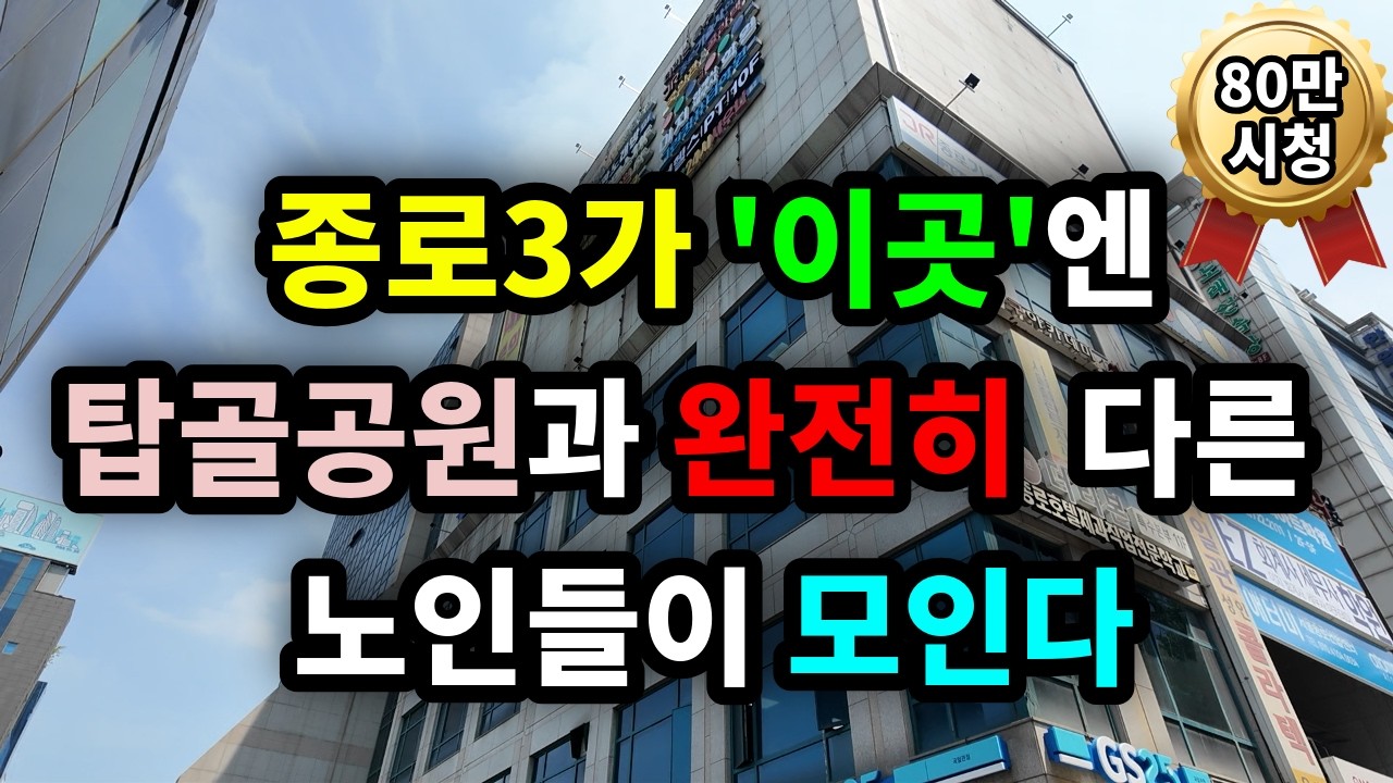 종로3가 '이곳'엔 탑골공원과 완전히 다른 노인들이 모인다 - 원더풀 인생후반전
