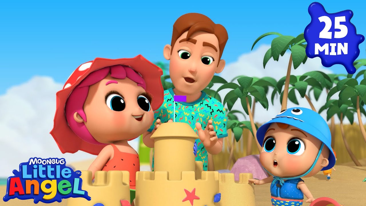 Sunny Days & Snowy Play! ☀️⛄🌈 + More | Little Angel | Moonbug Kids - Learning Song Loops
