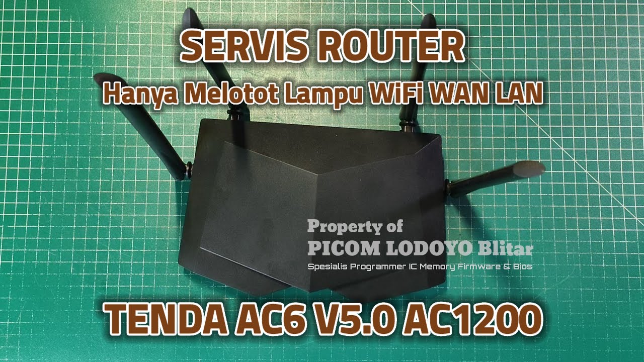 Servis Router TENDA AC6 V5.0 AC1200 V3.0 10037856 Hanya Melotot Lampu WiFi WAN LAN Kiriman Bogor