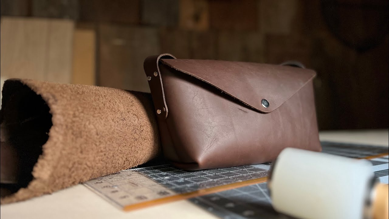 Making a SIMPLE Leather Bag by Hand