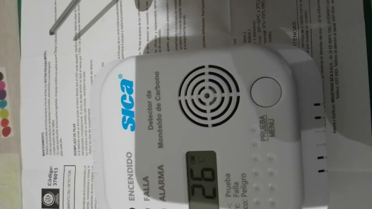 Detector de monoxido de carbono Sica
