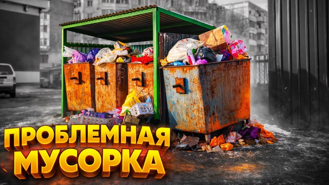 Самая проблемная мусорка рынка в Кокшетау 