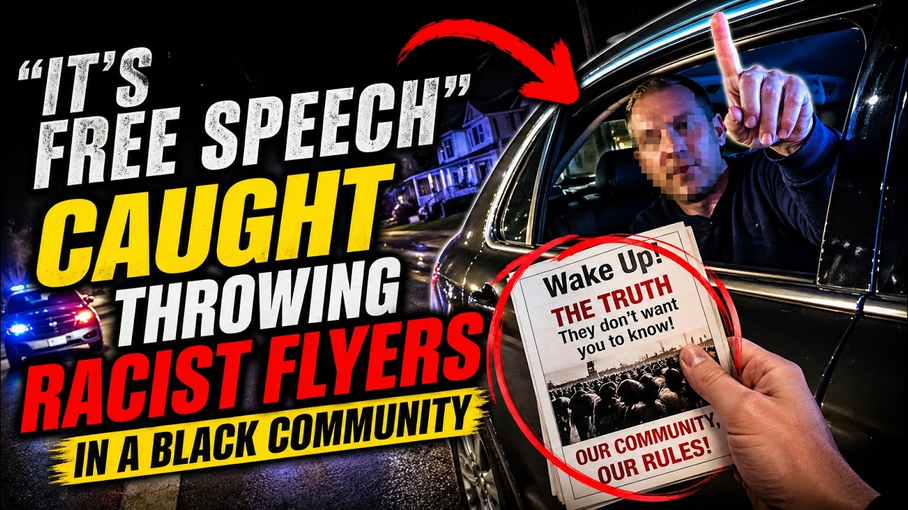 Man CAUGHT Throwing RACIST flyers In A black Community