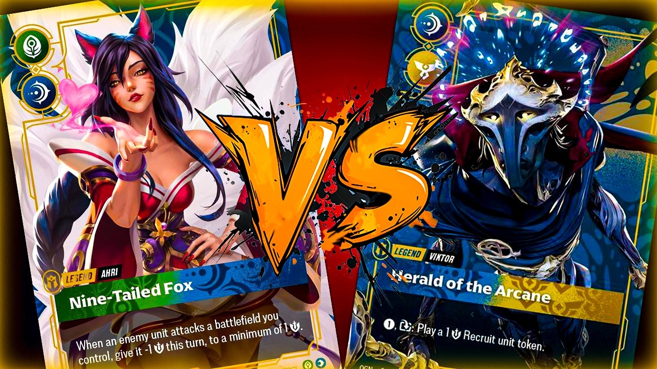 AHRI vs VIKTOR em Riftbound  - Partida Completa  Gameplay do Card Game de League of Legends
