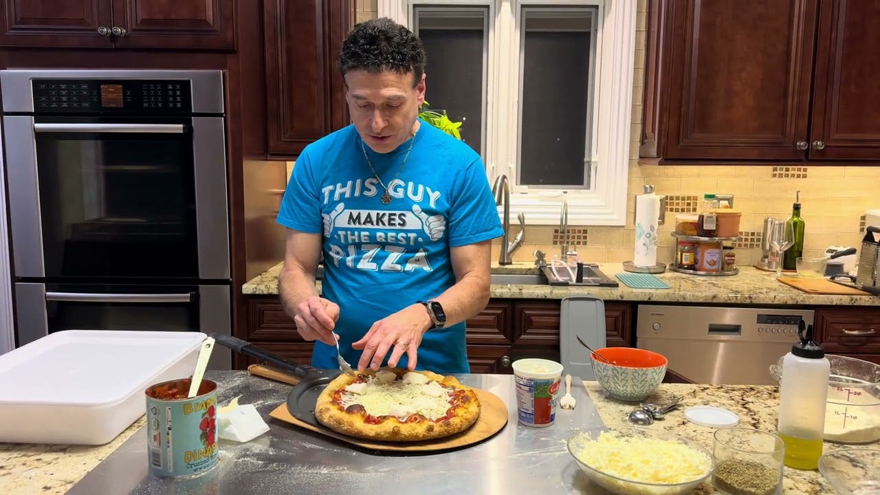 3rd pizza and discussion of pizza steel versus pizza stone 
