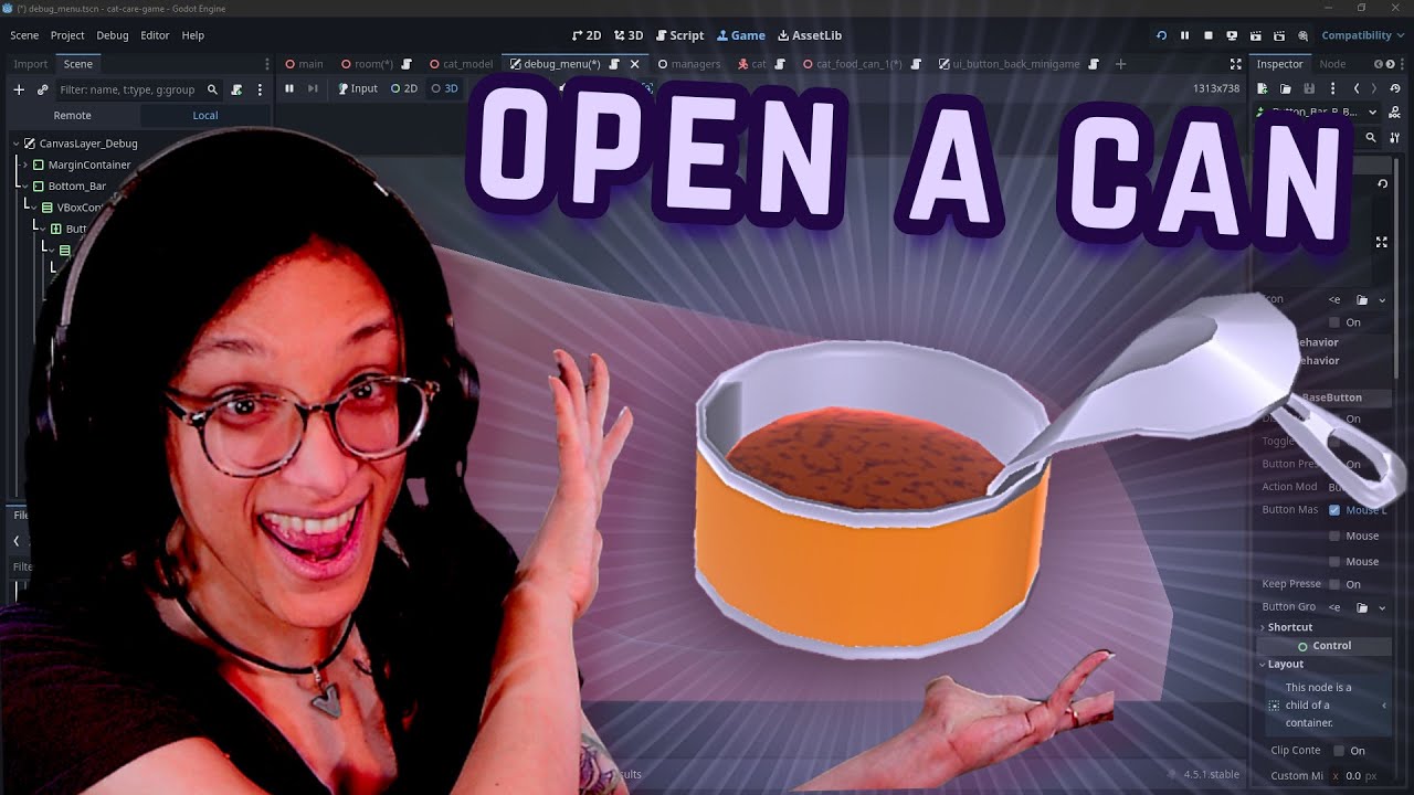 Shape key animation to feed my cat (Virtual pet game devlog)