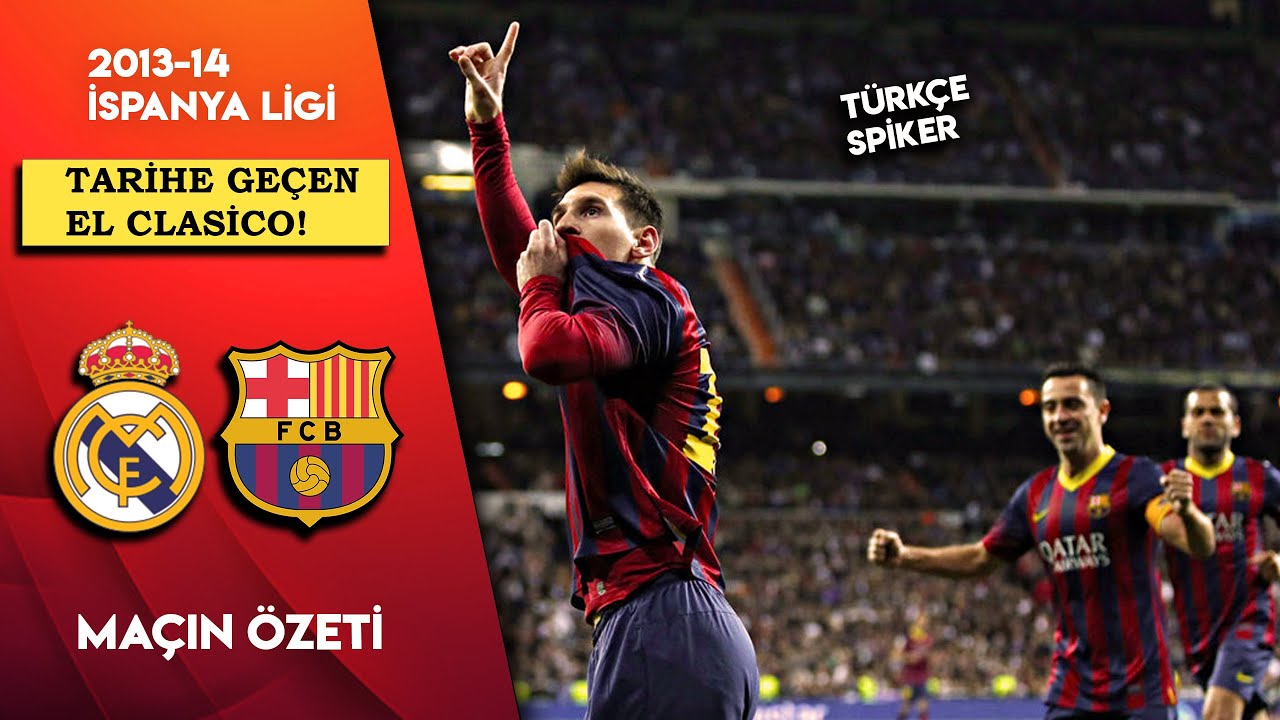 Real Madrid 3-4 Barcelona | 2013-14 La Liga - Türkçe Spiker