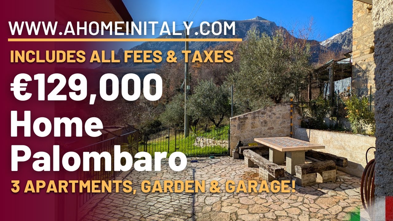 3 APARTMENTS in Italy plus a GARDEN and HUGE GARAGE in STUNNING ABRUZZO, DO NOT MISS THIS ONE!