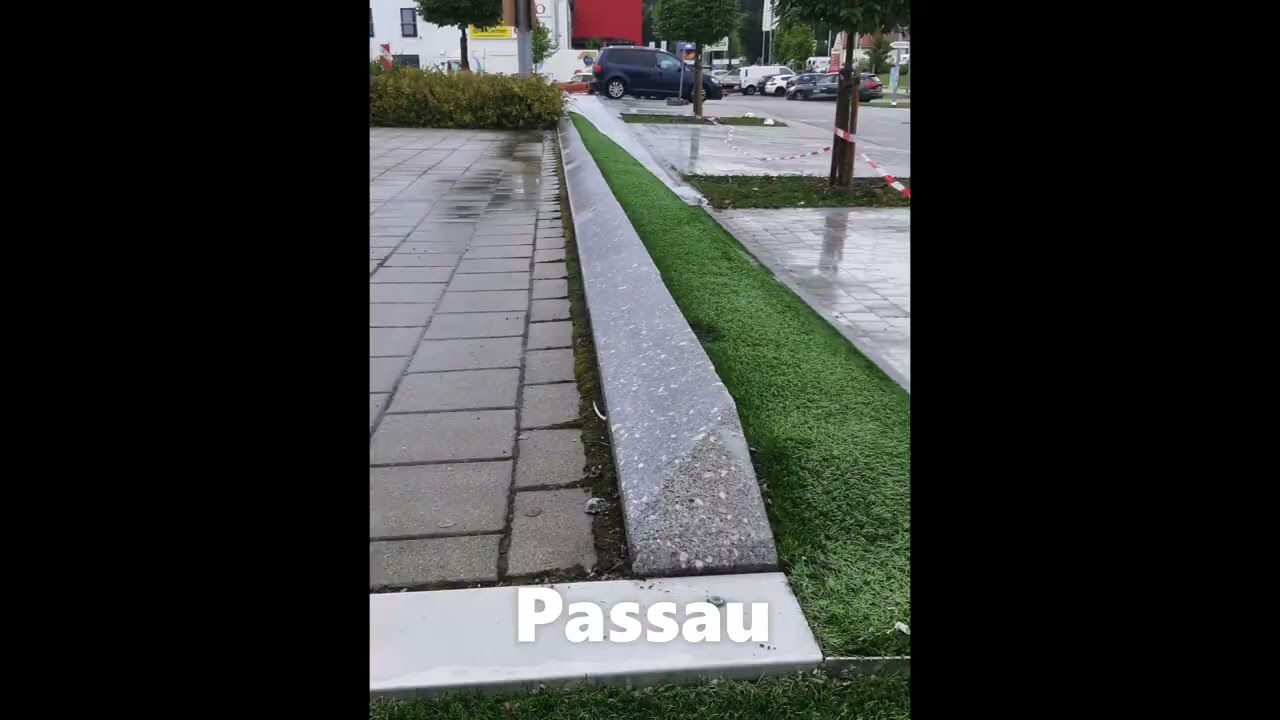 Bordsteinabsenkung durch Abs&auml;gen