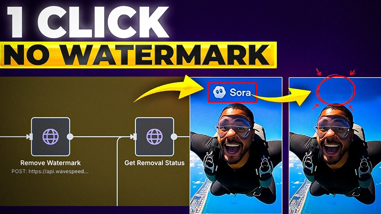 Remove Watermarks from SORA & ANY Video 100% Automatic! (free n8n template)
