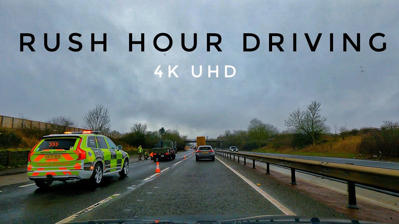 Rainy A34 Drive  | Rush Hour Driving | 4K UHD