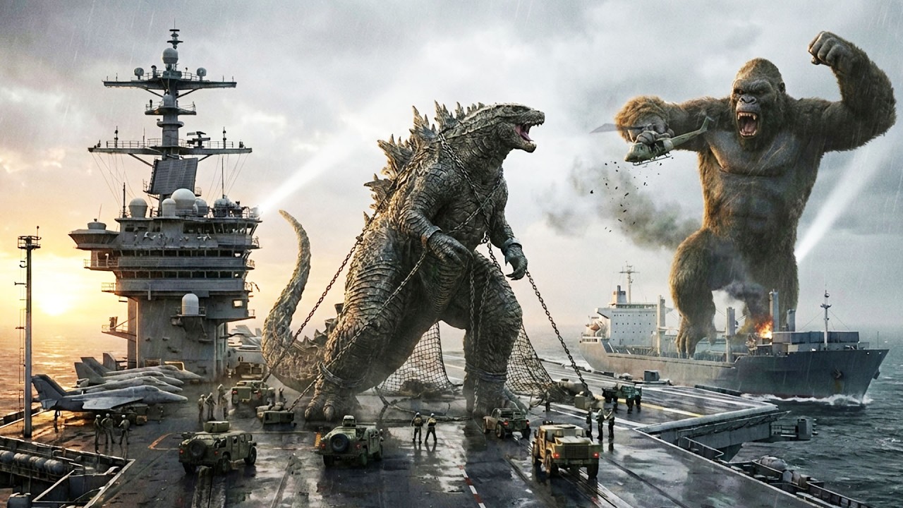 Godzilla Captured by Military, King Kong Saves Him  Epic Monster Rescue Battle