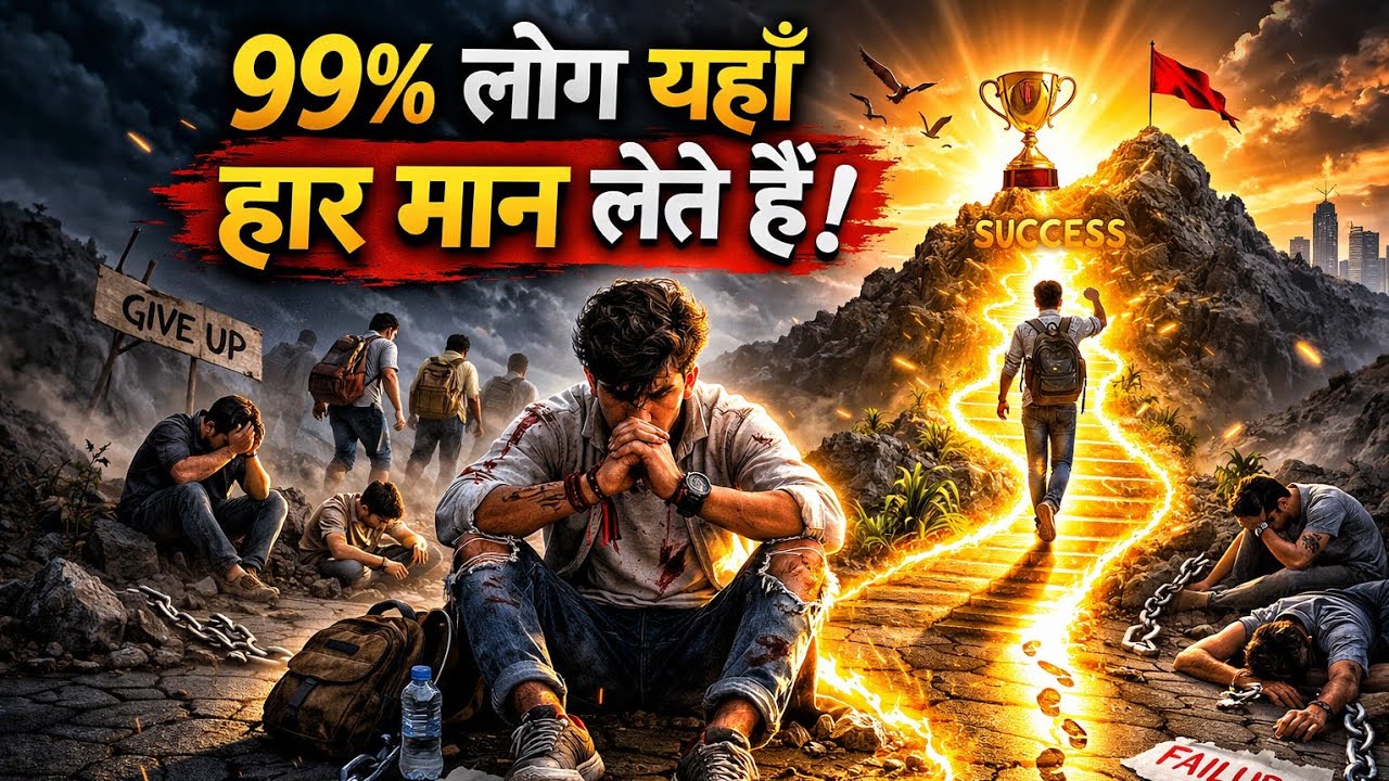 🔥 ⚠️ 99% log yahan haar maan lete hain | Powerful Motivational Story