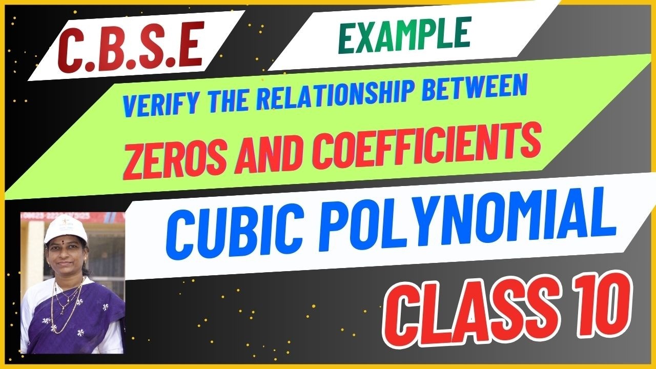 CUBIC POLYNOMIAL EXAMPLE verifying zeros and coefficients