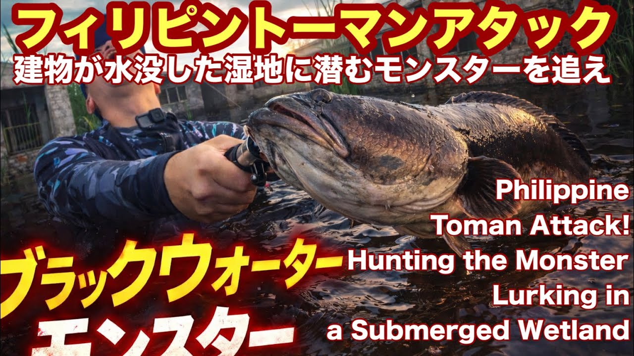 フィリピントーマンアタック！建物が水没した湿地に潜むモンスターを追えPhilippine Hunting the Monster Lurking in a Submerged Wetland