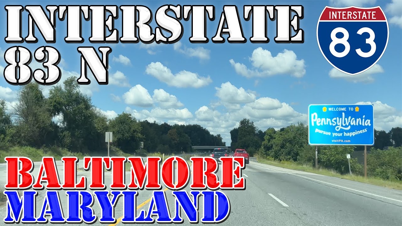 I-83 North - Baltimore, Maryland to York, Pennsylvania - 4K Highway Drive