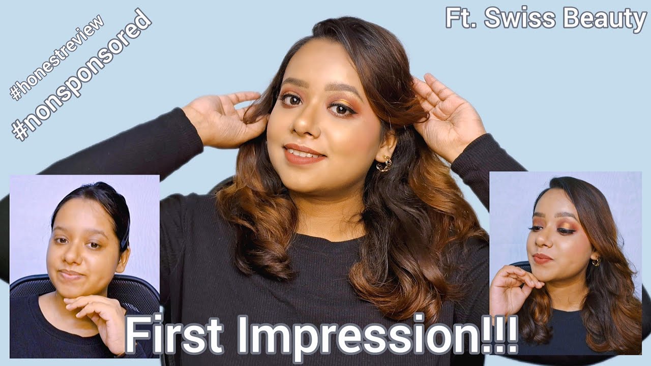 Full Face of First Impression | New Launched ft.Swiss Beauty | Party Glam Makeup Look #honestreview