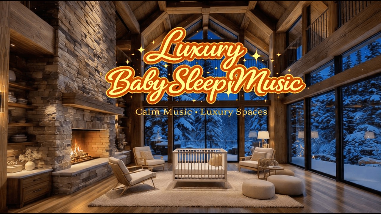 Deep Baby Sleep 💤 Winter Cabin Fireplace | Beat Restless Nights in 3 Minutes 🌙