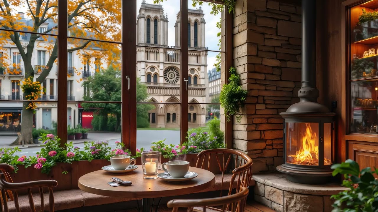 Cozy Paris Café Morning ☕ Gentle Jazz & Relaxing Music for Reading & Deep Focus