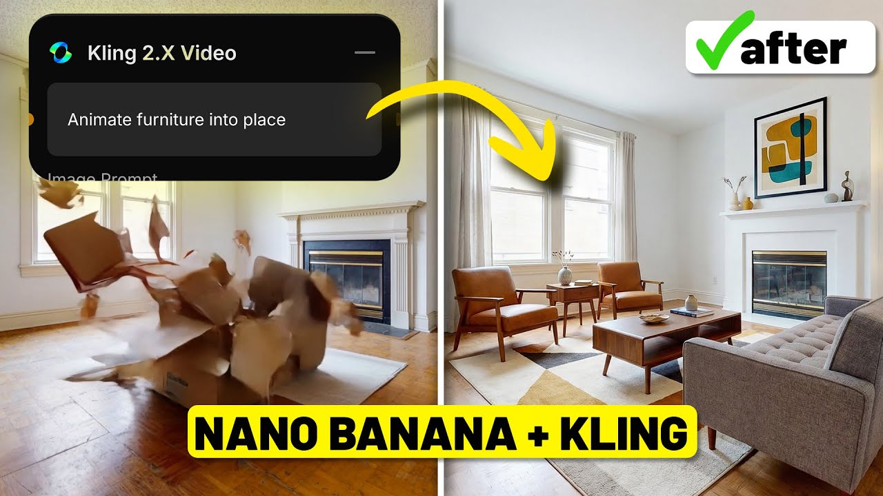 Невероятные способы использования Nano Banana Pro и Kling для анимации интерьеров.