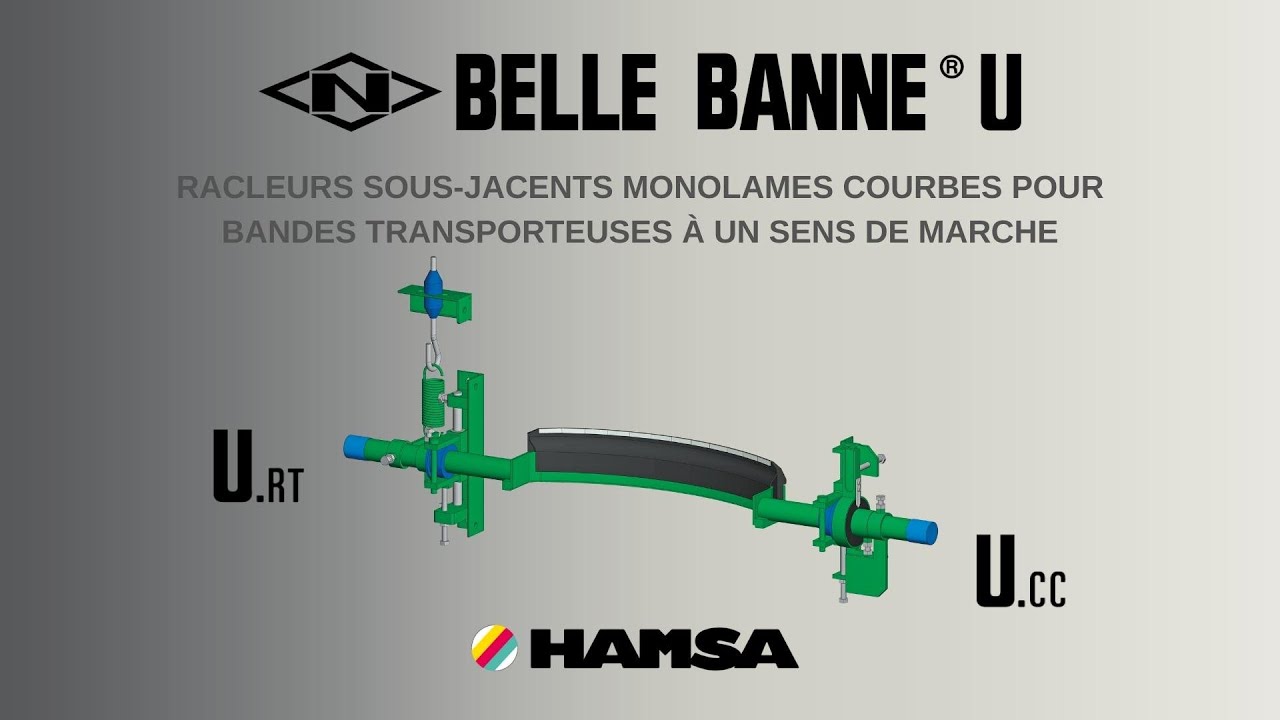 BELLE BANNE U : Racleurs pour Bandes Transporteuses