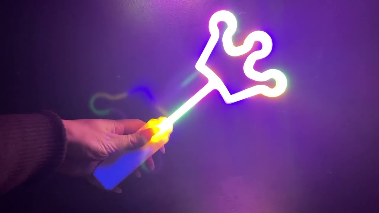 Neon Mini Crown Rainbow Wand - Everything Glows