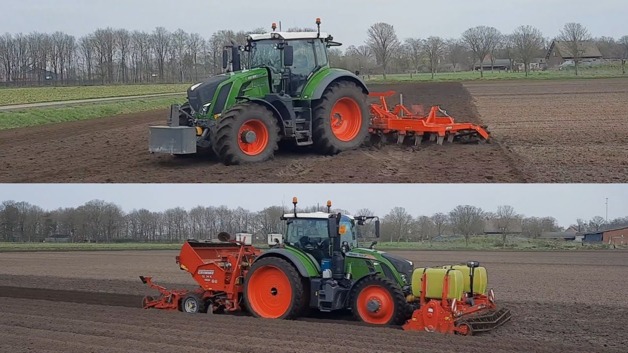 Planting Potatoes & Cultivate 2021 | Fendt 828 + 724 | Kuunders | Aardappels poten & cultiveren