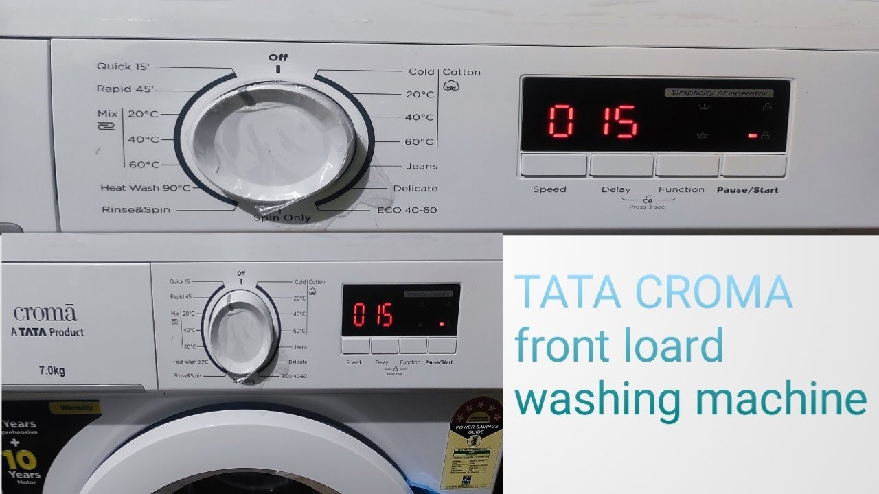 tata croma front loard washing machine hindi  demo