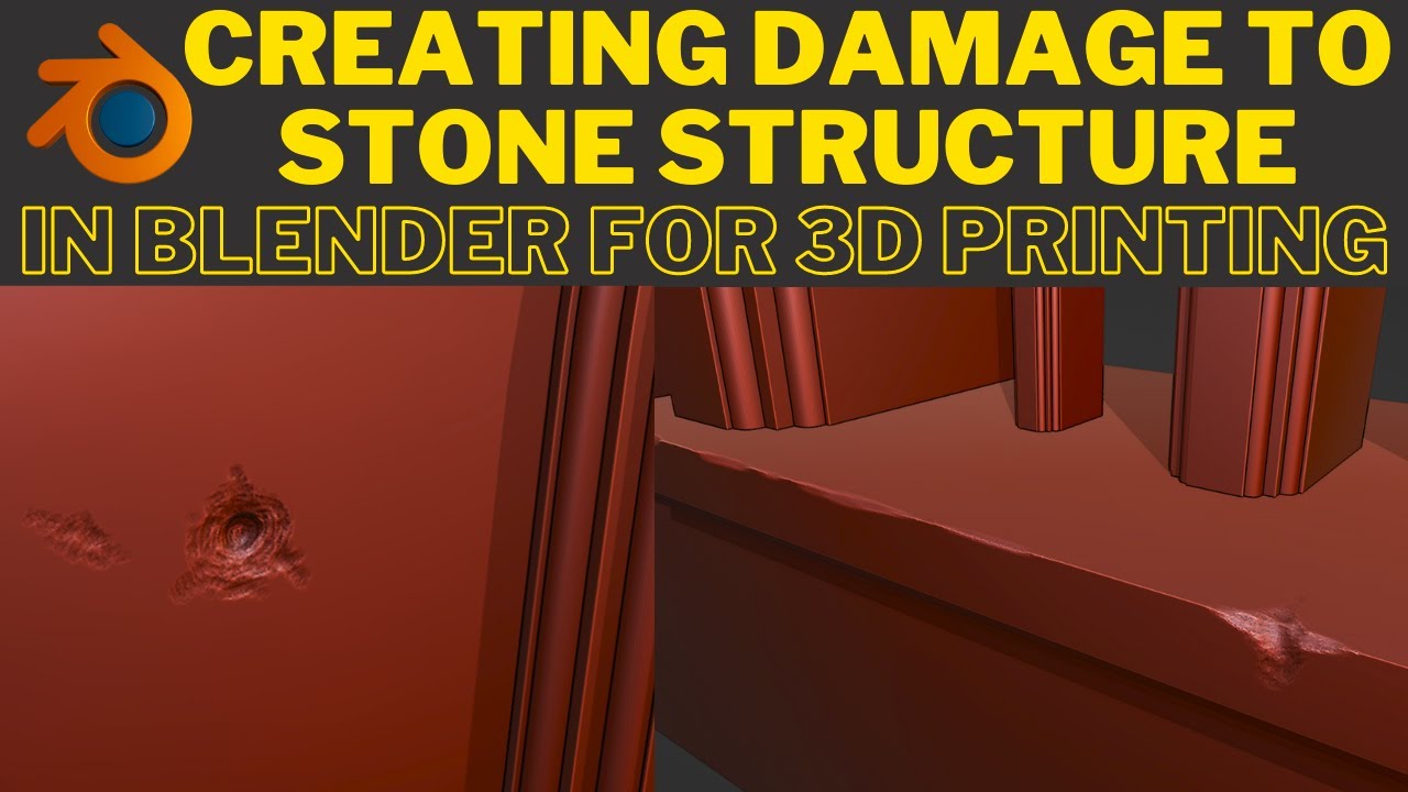 Sculpting damage on stone in Blender