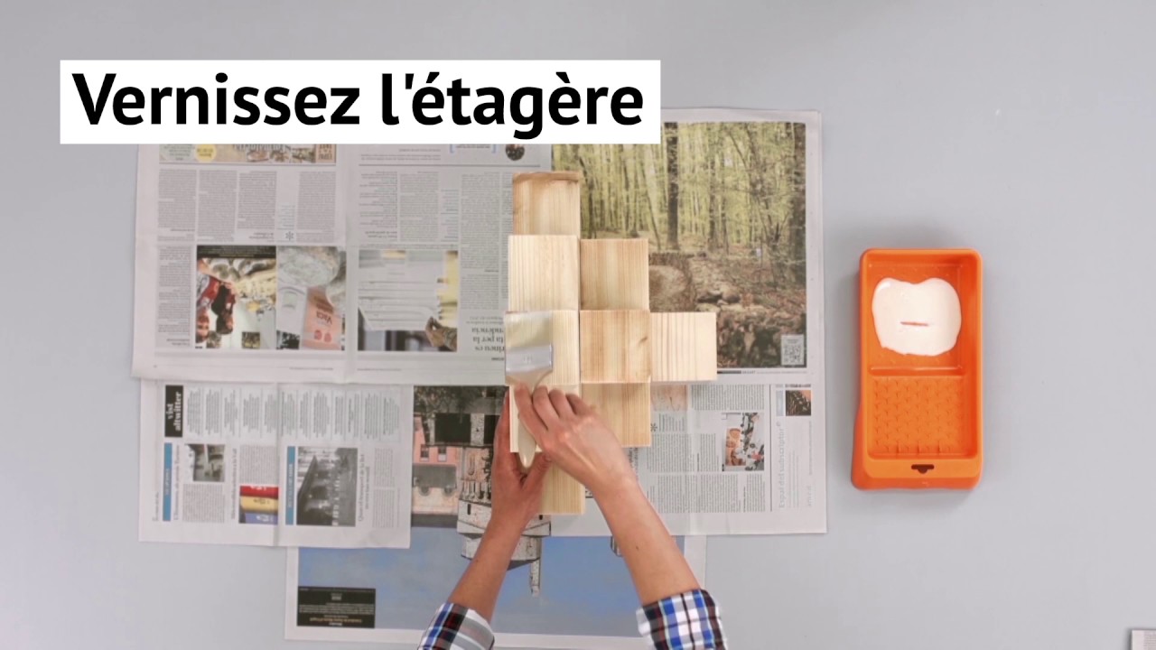 Fabriquer une &eacute;tag&egrave;re d'angle DIY