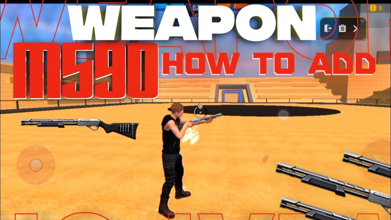 Free fire craftland store section how to add m590 weapon script | M590 | #zomjogaming #freefire #ff